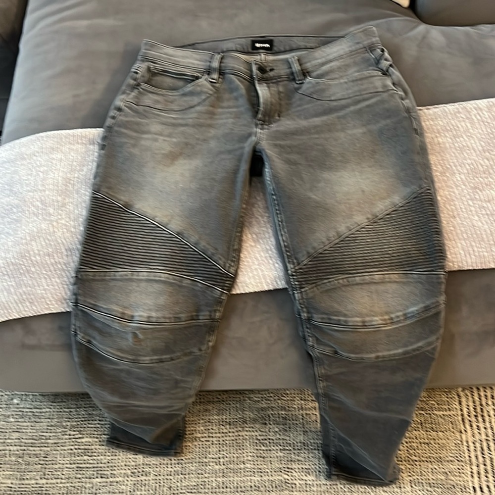 Hudson Ethan skinny biker jeans - gray - men’s - 34 waste